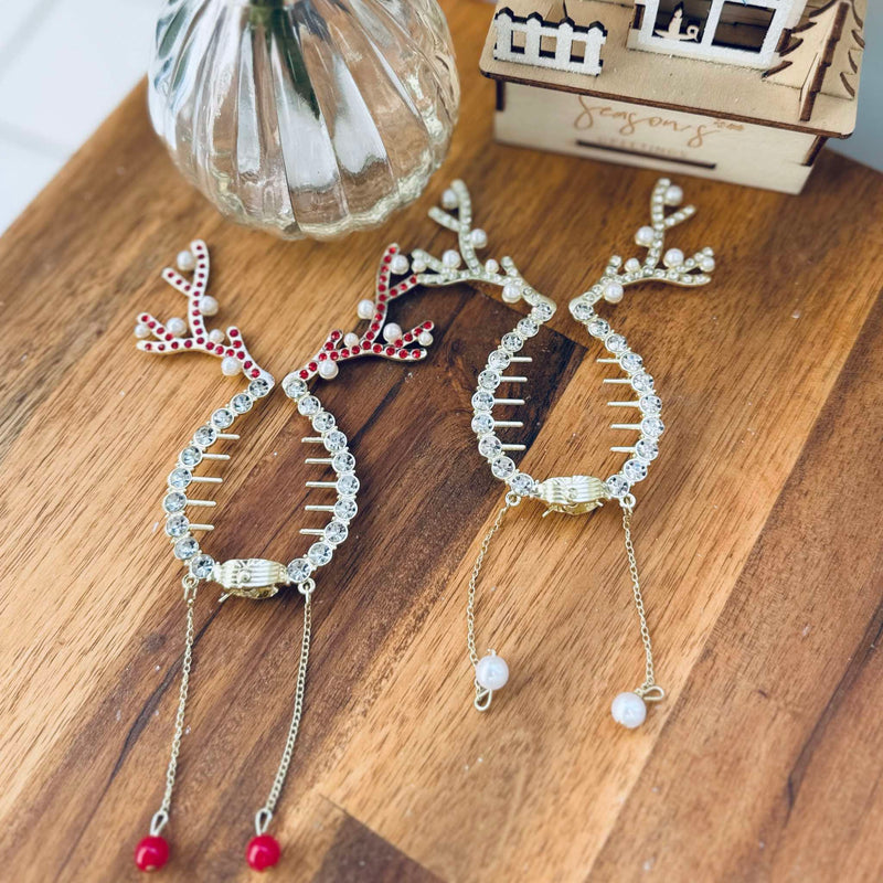 Christmas Reindeer - Hair Clip