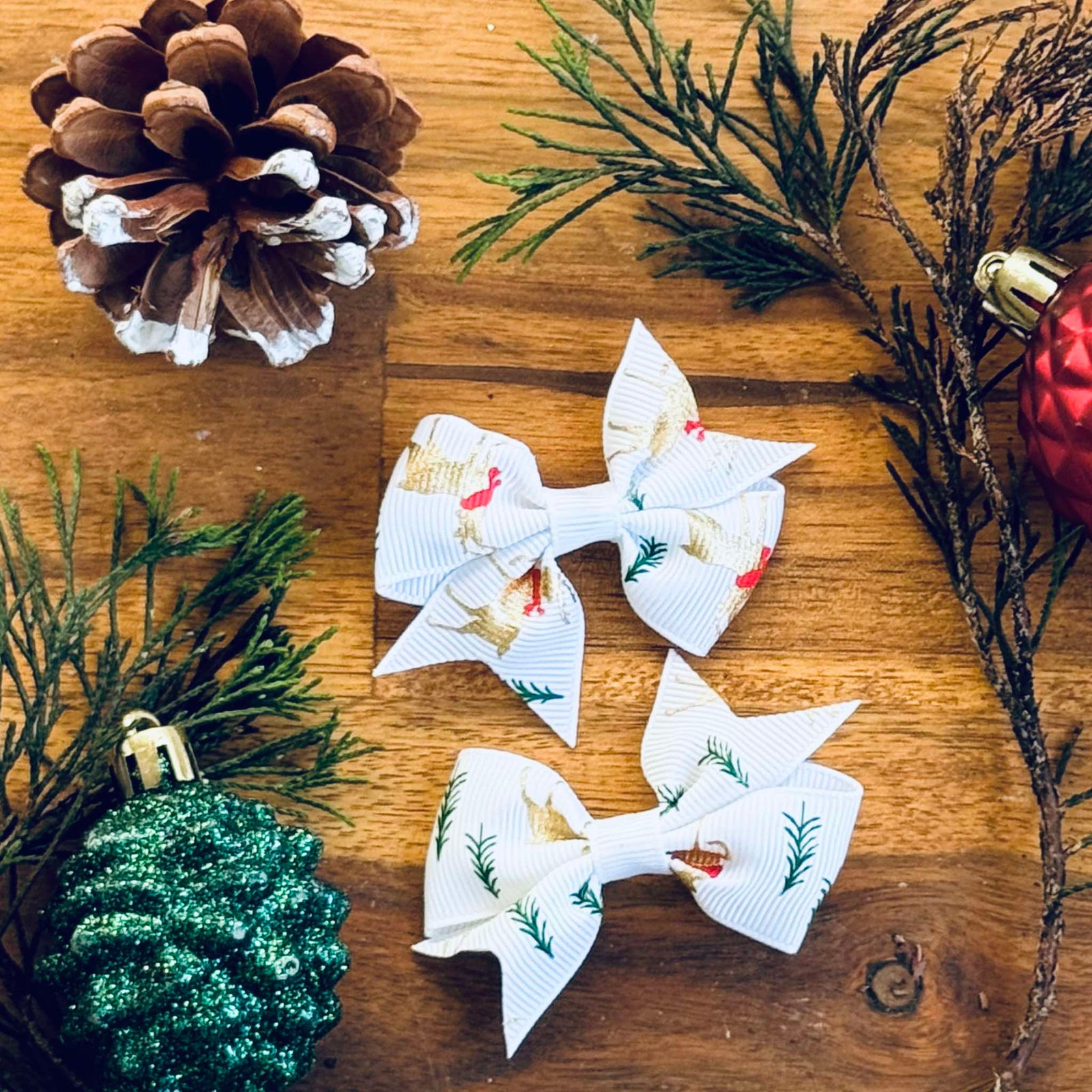 Christmas hair bows sales