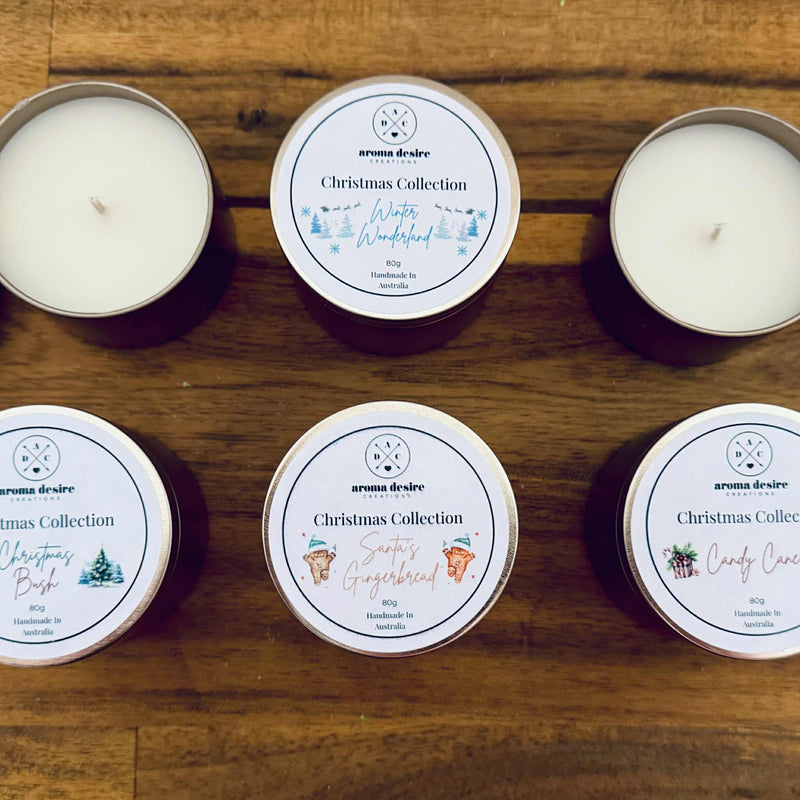 Christmas Tin Soy Candles (Assorted)