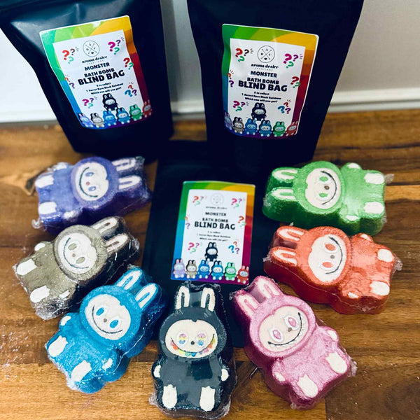 Labubu Bath Bomb Collection – Blind Bags, Individual Colours + 6-Pack Bundle (Secret Rare Inside!)