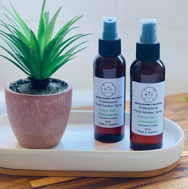 Green Tea & Lemongrass - Antibacterial Hand Sanitiser Spray