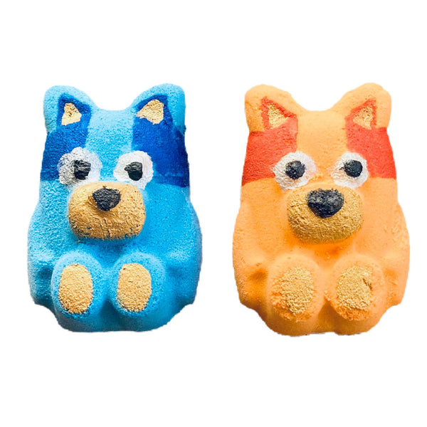 Blue + Orange Dog Bath Bomb Duo Pack
