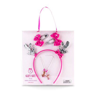Reindeer Accessory Gift Set - Pink