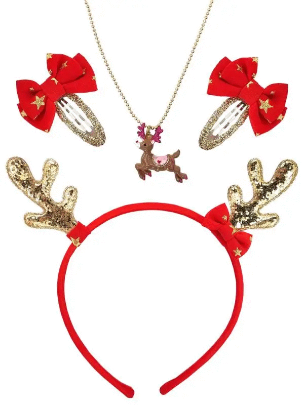 Reindeer Accessory Gift Set - Red